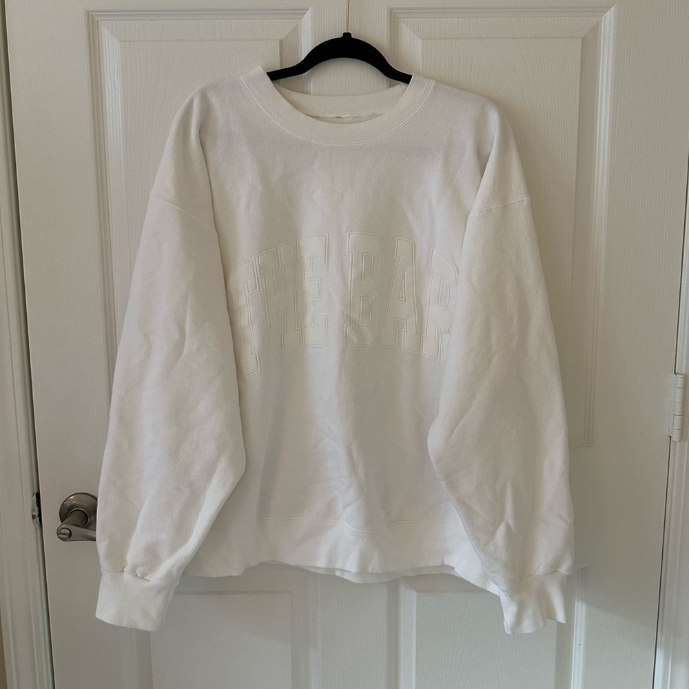 The Bar White Crew Neck Sweater